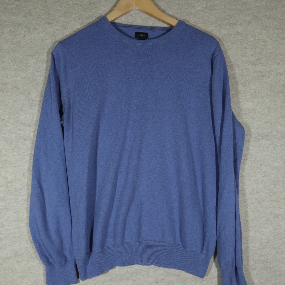 J.Crew Sweater Medium Blue Crewneck Y2K Long Sleeve Knit Pullover 0143